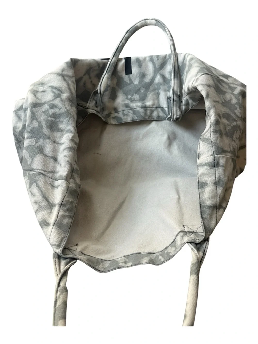 ALO Yoga Gray Tie-Dye Canvas Tote